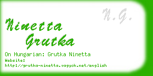 ninetta grutka business card